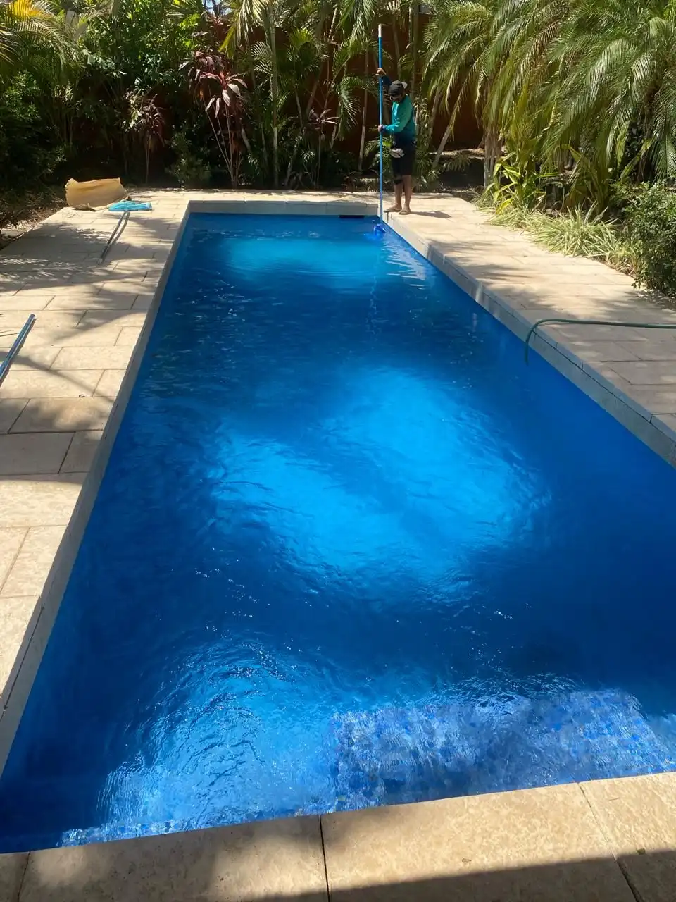 Piscina después del mantenimiento
